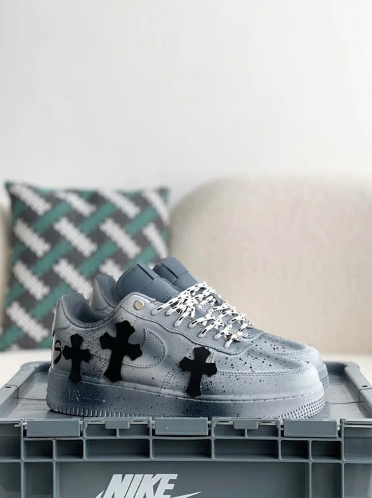 Chrome Hearts x Nike Air Force 1 Grey/Black Sneakers