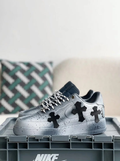 Chrome Hearts x Nike Air Force 1 Grey/Black Sneakers