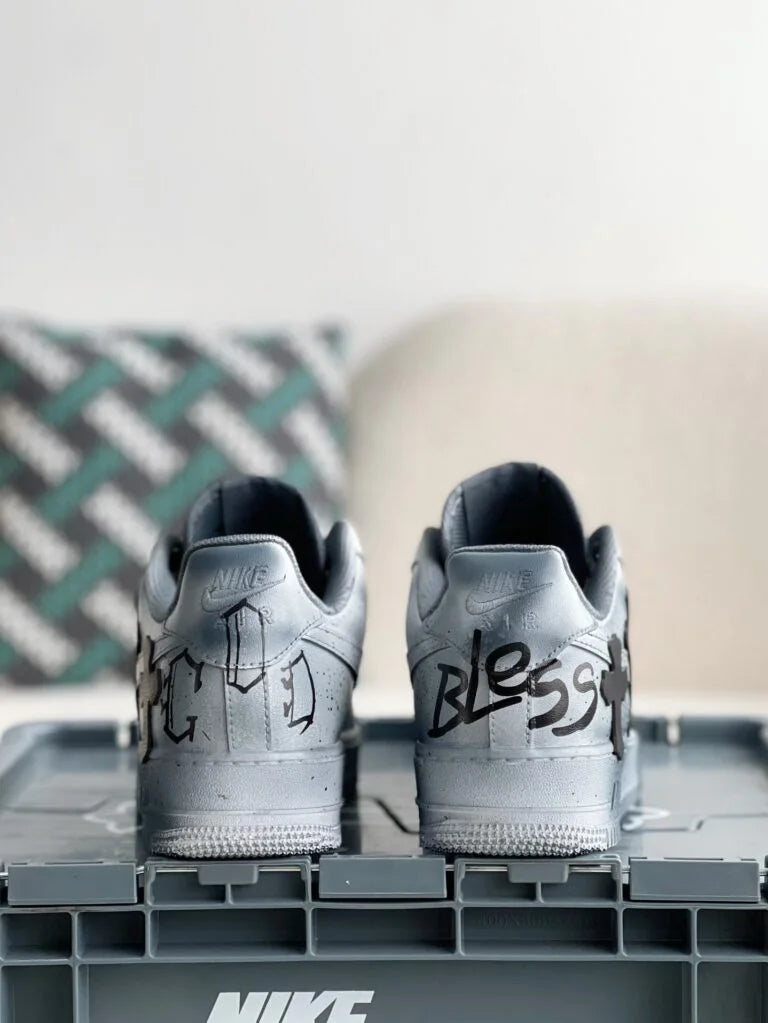 Chrome Hearts x Nike Air Force 1 Grey/Black Sneakers
