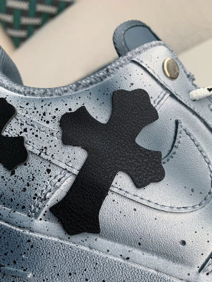 Chrome Hearts x Nike Air Force 1 Grey/Black Sneakers
