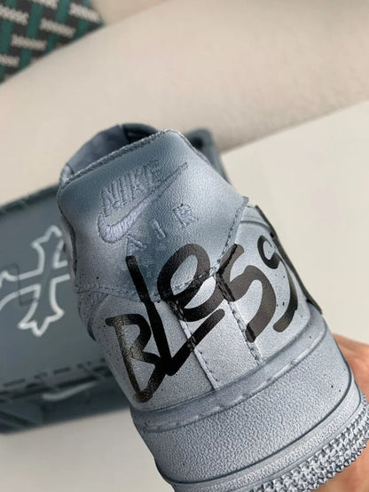 Chrome Hearts x Nike Air Force 1 Grey/Black Sneakers