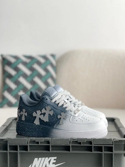 Chrome Hearts x Nike Air Force 1 Grey/White Sneakers