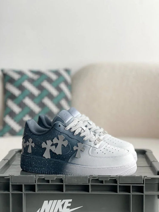 Chrome Hearts x Nike Air Force 1 Grey/White Sneakers