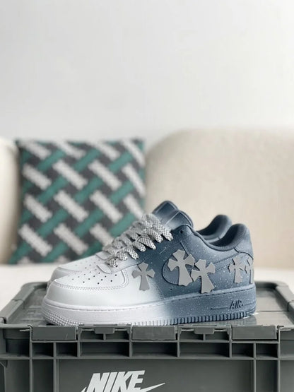 Chrome Hearts x Nike Air Force 1 Grey/White Sneakers
