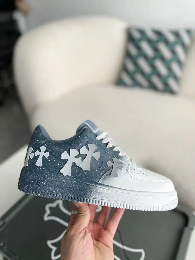 Chrome Hearts x Nike Air Force 1 Grey/White Sneakers