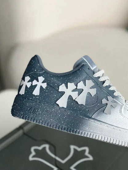Chrome Hearts x Nike Air Force 1 Grey/White Sneakers