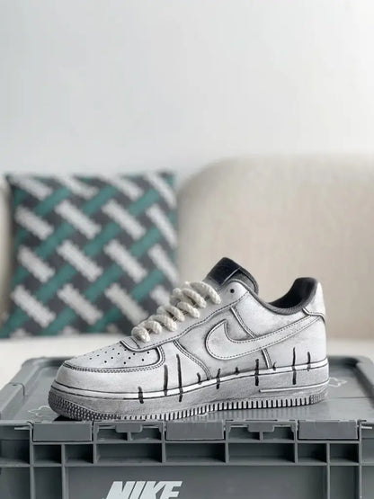 Chrome Hearts x Nike Air Force 1 White/Grey Sneakers
